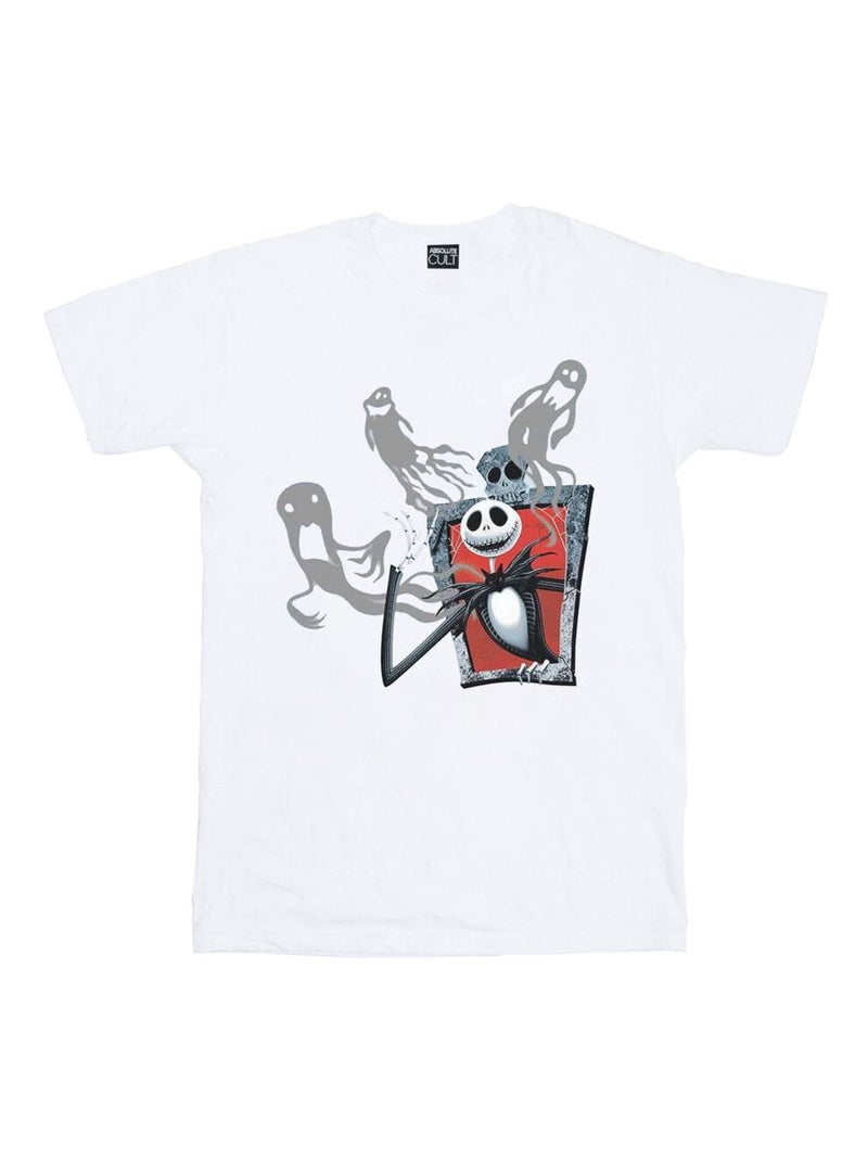 Disney - T-shirt NIGHTMARE BEFORE CHRISTMAS GHOSTS OF JACK Blanc - Kiabi