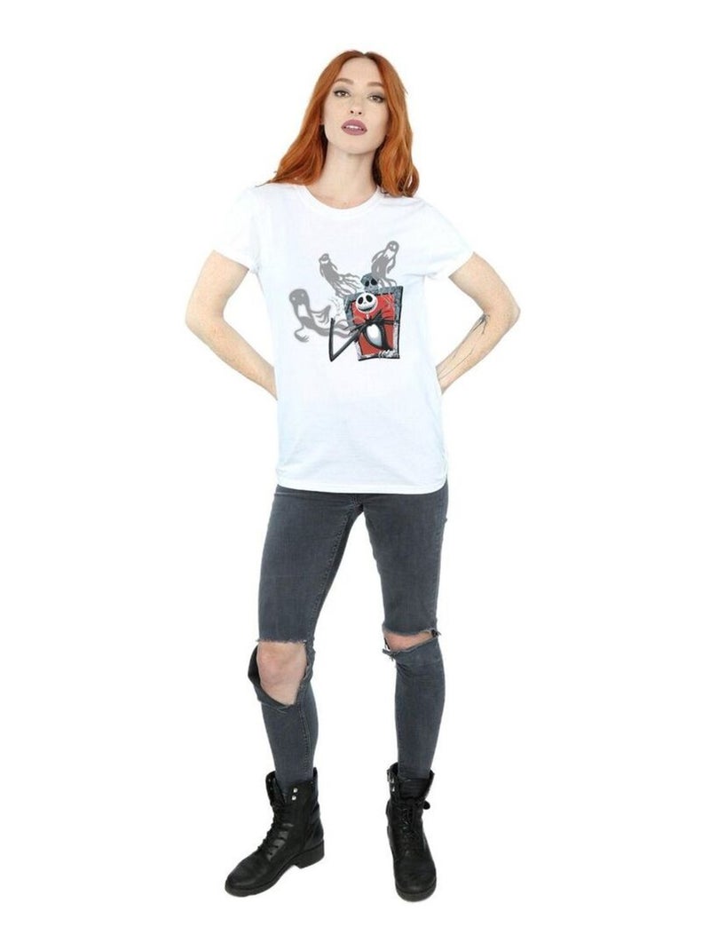Disney - T-shirt NIGHTMARE BEFORE CHRISTMAS GHOSTS OF JACK Blanc - Kiabi