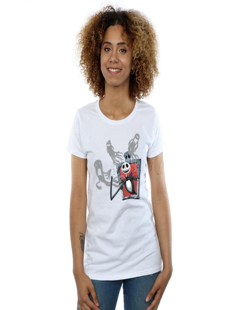 Disney - T-shirt NIGHTMARE BEFORE CHRISTMAS GHOSTS OF JACK Blanc - Kiabi