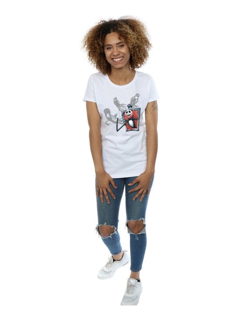 Disney - T-shirt NIGHTMARE BEFORE CHRISTMAS GHOSTS OF JACK Blanc - Kiabi