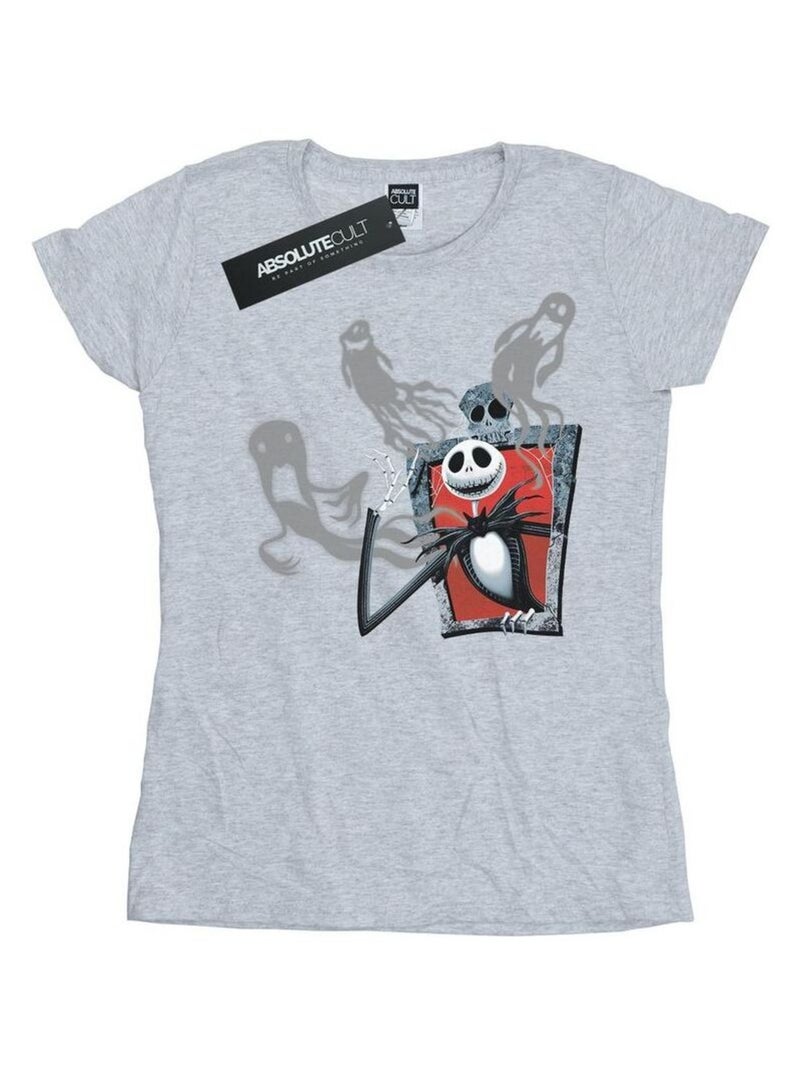 Disney - T-shirt NIGHTMARE BEFORE CHRISTMAS GHOSTS OF JACK Gris chiné - Kiabi