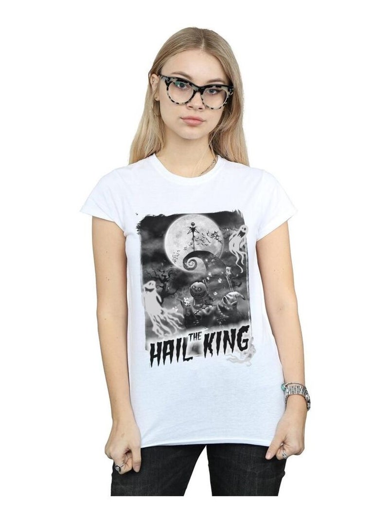 Disney - T-shirt NIGHTMARE BEFORE CHRISTMAS HAIL THE KING Blanc - Kiabi