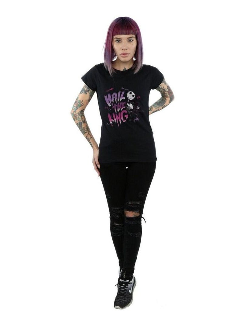 Disney - T-shirt NIGHTMARE BEFORE CHRISTMAS HAIL THE KING Noir - Kiabi