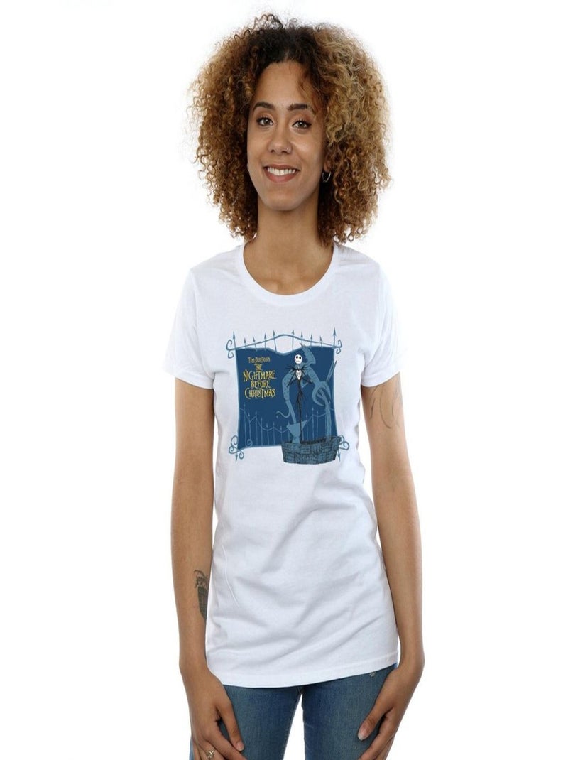 Disney - T-shirt NIGHTMARE BEFORE CHRISTMAS JACK AND THE WELL Blanc - Kiabi