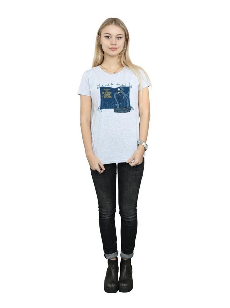 Disney - T-shirt NIGHTMARE BEFORE CHRISTMAS JACK AND THE WELL Gris chiné - Kiabi