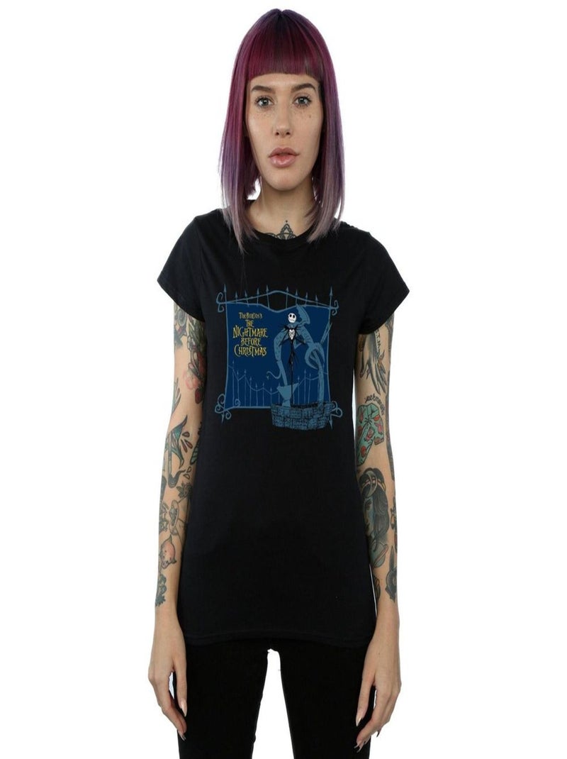 Disney - T-shirt NIGHTMARE BEFORE CHRISTMAS JACK AND THE WELL Noir - Kiabi