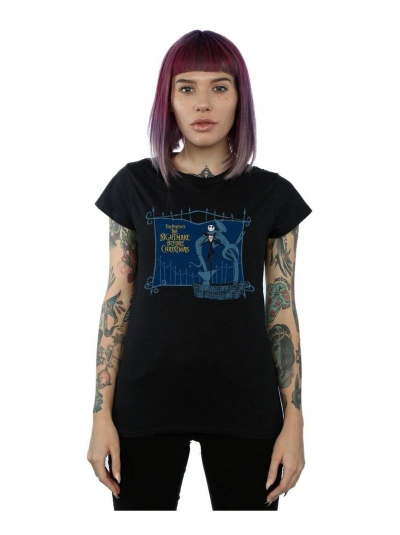 Disney - T-shirt NIGHTMARE BEFORE CHRISTMAS JACK AND THE WELL Noir - Kiabi