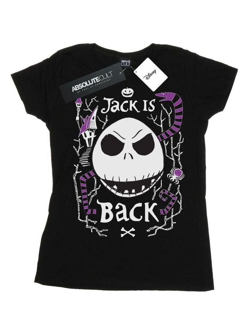 Disney - T-shirt NIGHTMARE BEFORE CHRISTMAS JACK IS BACK Noir - Kiabi