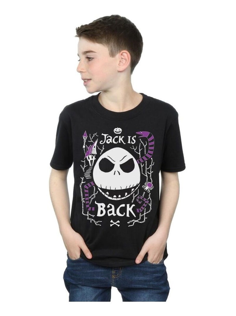 Disney - T-shirt NIGHTMARE BEFORE CHRISTMAS JACK IS BACK Noir - Kiabi