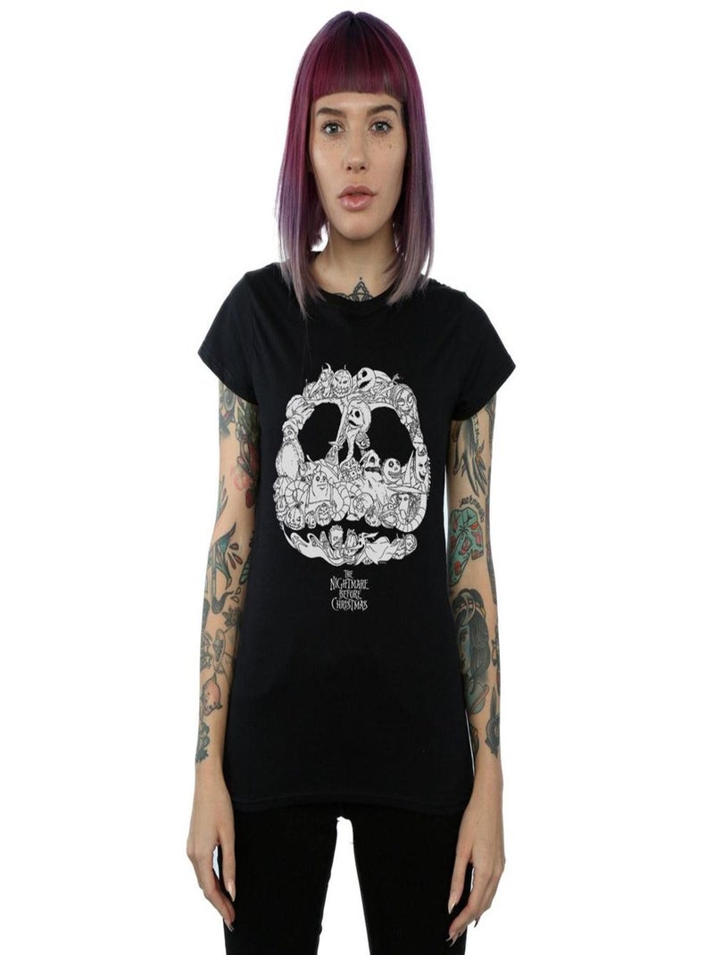 Disney - T-shirt NIGHTMARE BEFORE CHRISTMAS JACK-O-LANTERNS Noir - Kiabi