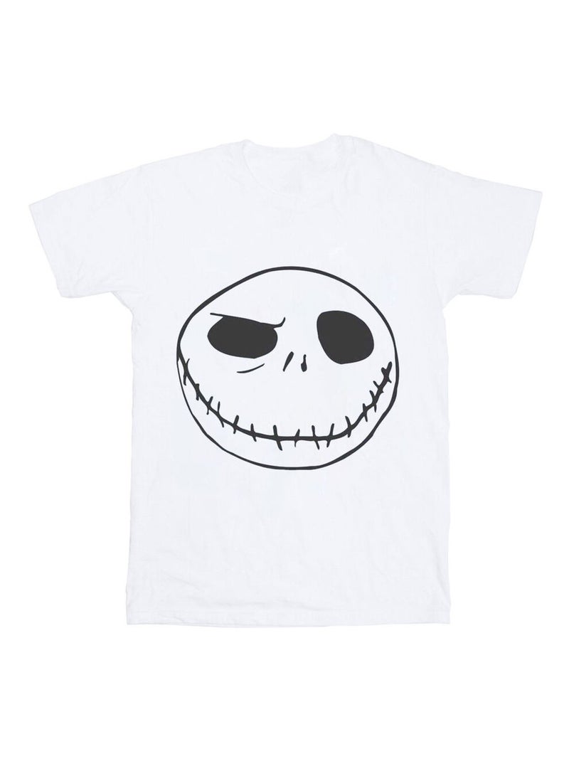 Disney - T-shirt NIGHTMARE BEFORE CHRISTMAS JACK'S BIG FACE Blanc - Kiabi