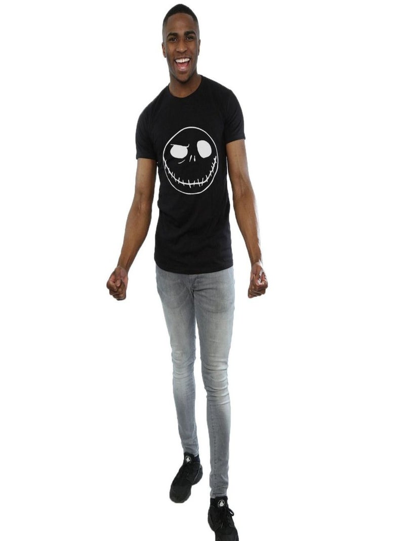 Disney - T-shirt NIGHTMARE BEFORE CHRISTMAS JACK'S BIG FACE Noir - Kiabi