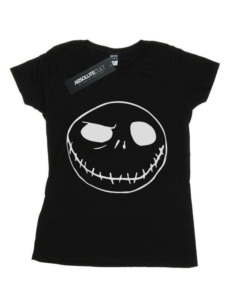 Disney - T-shirt NIGHTMARE BEFORE CHRISTMAS JACK'S BIG FACE Noir - Kiabi
