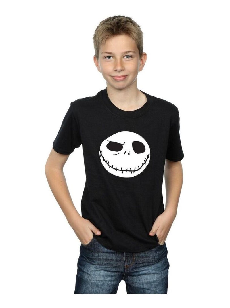 Disney - T-shirt NIGHTMARE BEFORE CHRISTMAS JACK'S BIG FACE Noir - Kiabi