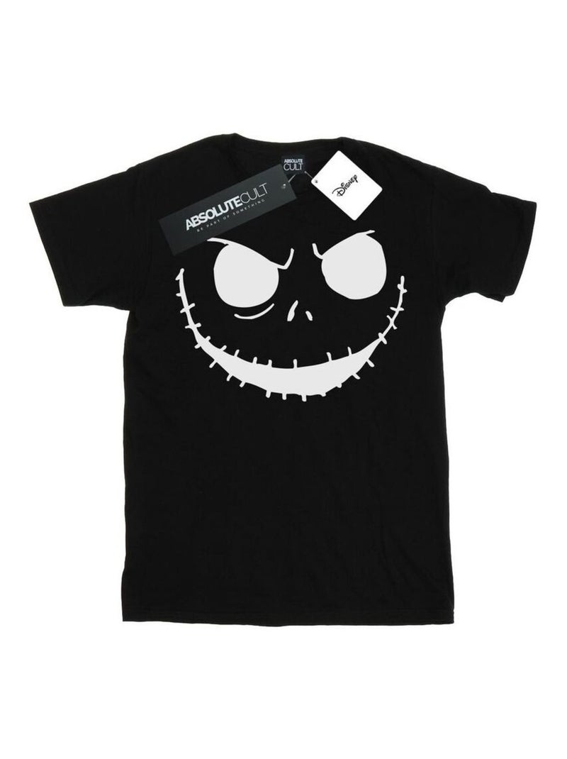 Disney - T-shirt NIGHTMARE BEFORE CHRISTMAS JACK'S FACE Noir - Kiabi