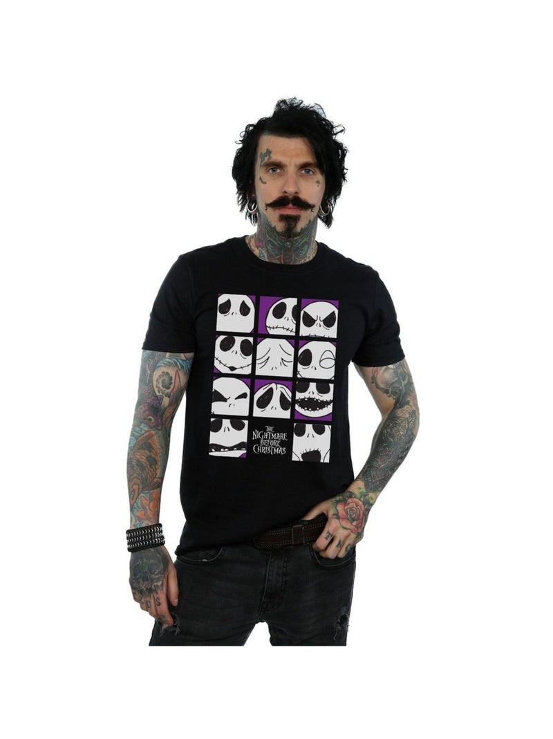 Disney - T-shirt NIGHTMARE BEFORE CHRISTMAS MANY FACES OF JACK Noir - Kiabi