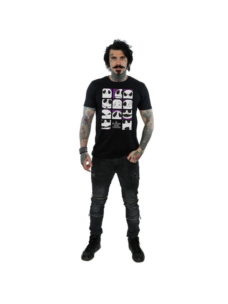 Disney - T-shirt NIGHTMARE BEFORE CHRISTMAS MANY FACES OF JACK Noir - Kiabi