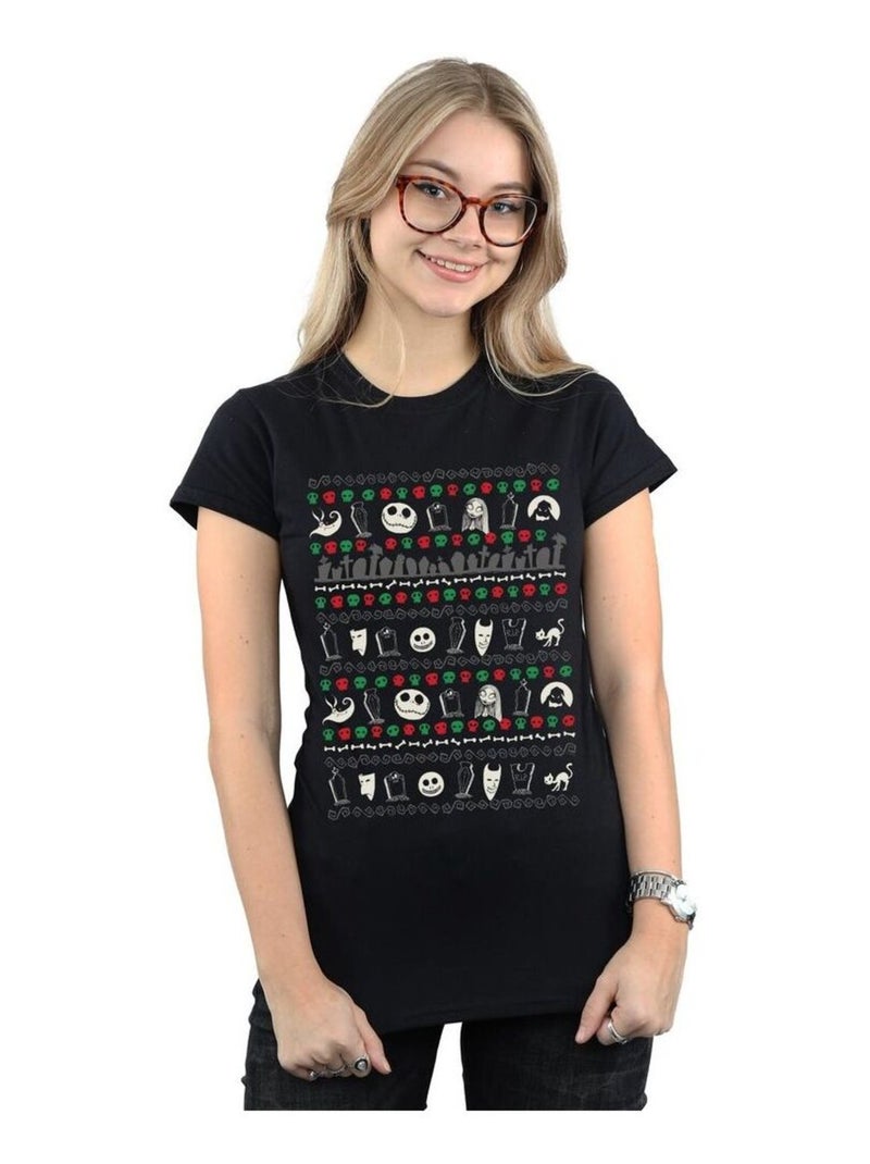 Disney - T-shirt NIGHTMARE BEFORE CHRISTMAS Noir - Kiabi