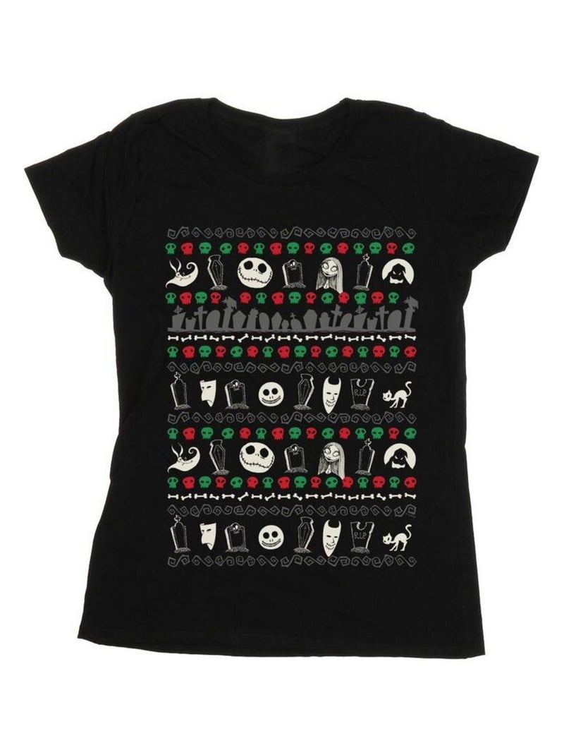 Disney - T-shirt NIGHTMARE BEFORE CHRISTMAS Noir - Kiabi