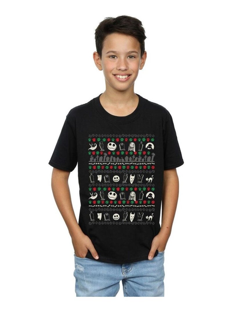 Disney - T-shirt NIGHTMARE BEFORE CHRISTMAS Noir - Kiabi