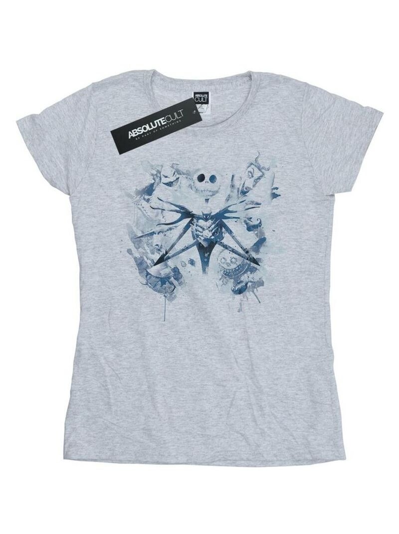 Disney - T-shirt NIGHTMARE BEFORE CHRISTMAS PAINT SPRAY CARERS Gris chiné - Kiabi