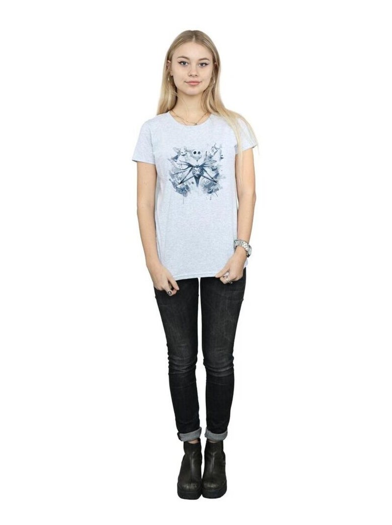 Disney - T-shirt NIGHTMARE BEFORE CHRISTMAS PAINT SPRAY CARERS Gris chiné - Kiabi