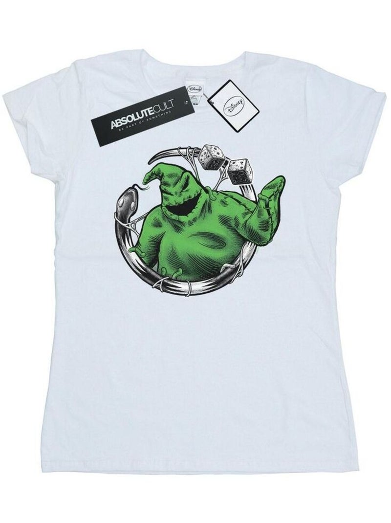 Disney - T-shirt NIGHTMARE BEFORE CHRISTMAS ROLL THE DICE Blanc - Kiabi
