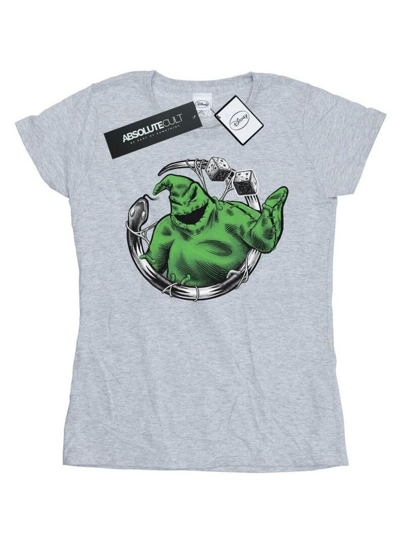 Disney - T-shirt NIGHTMARE BEFORE CHRISTMAS ROLL THE DICE Gris chiné - Kiabi