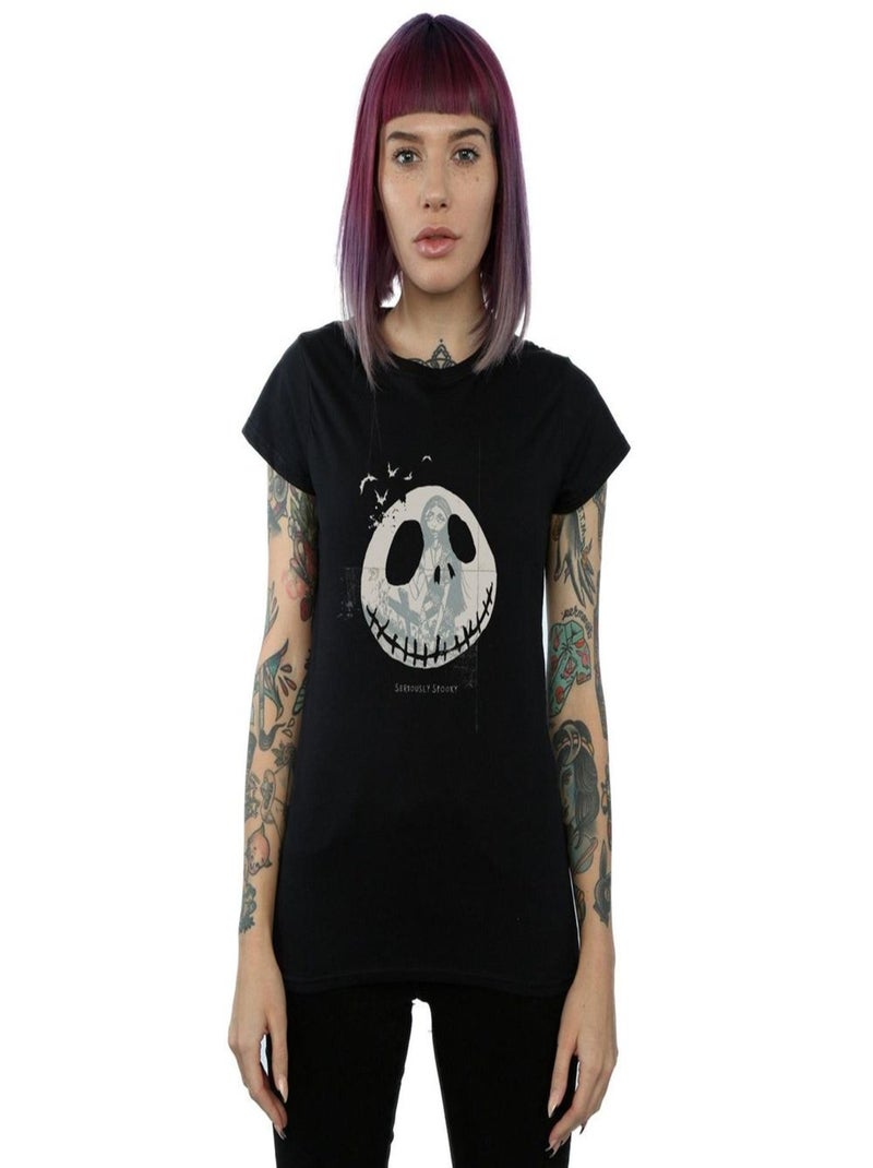 Disney - T-shirt NIGHTMARE BEFORE CHRISTMAS SERIOUSLY SPOOKY Noir - Kiabi