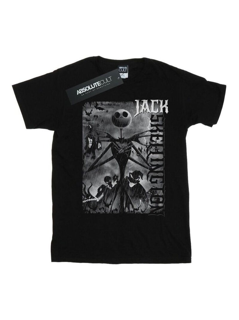 Disney - T-shirt NIGHTMARE BEFORE CHRISTMAS SKELLINGTON Noir - Kiabi