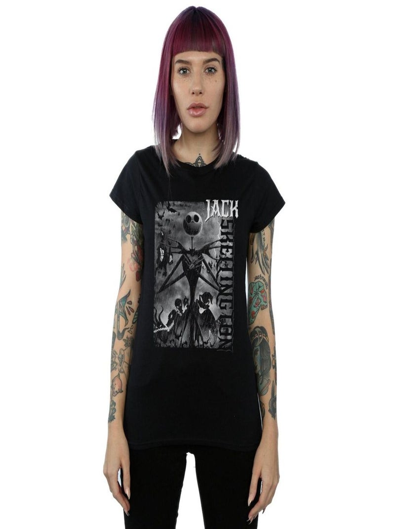 Disney - T-shirt NIGHTMARE BEFORE CHRISTMAS SKELLINGTON Noir - Kiabi