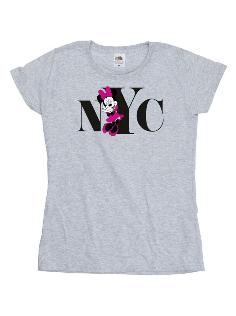 Disney - T-shirt NYC Gris chiné - Kiabi