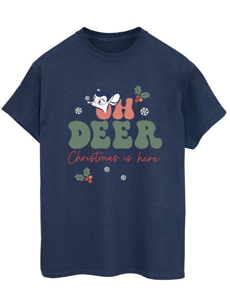 Disney - T-shirt OH DEER Bleu marine - Kiabi