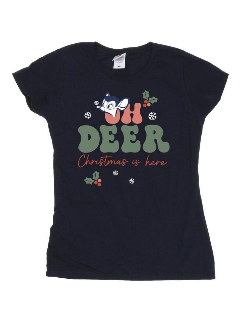 Disney - T-shirt OH DEER Bleu marine - Kiabi