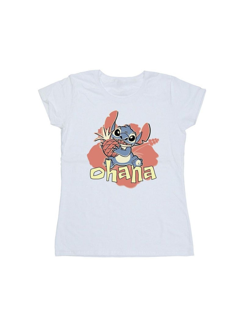 Disney - T-shirt OHANA Blanc - Kiabi