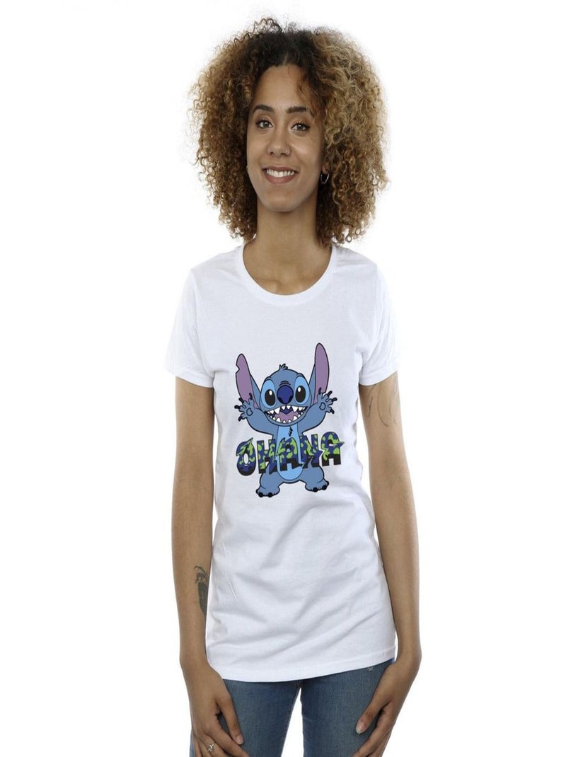 Disney - T-shirt OHANA Blanc - Kiabi