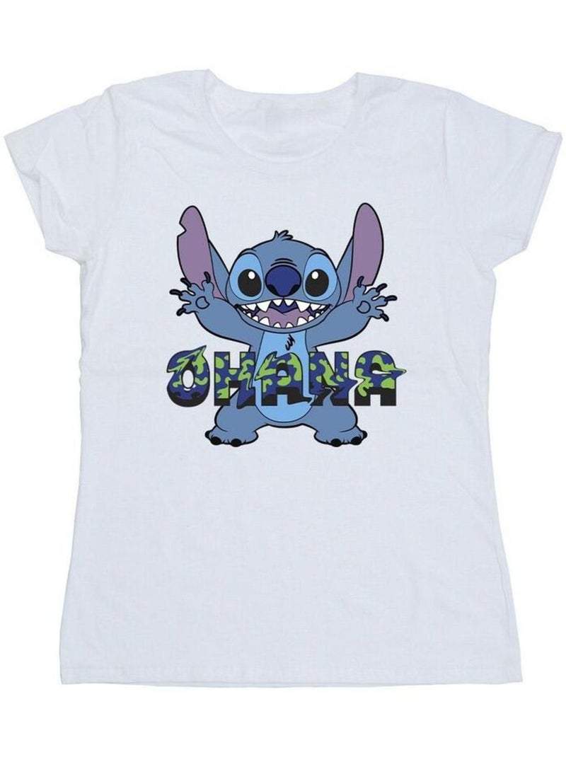 Disney - T-shirt OHANA Blanc - Kiabi