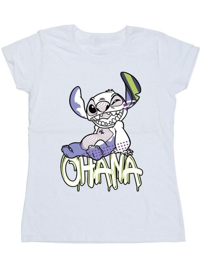 Disney - T-shirt OHANA Blanc - Kiabi