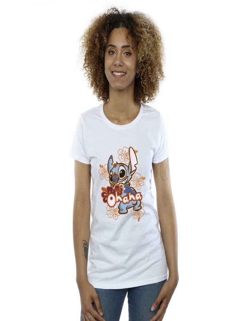 Disney - T-shirt OHANA Blanc - Kiabi