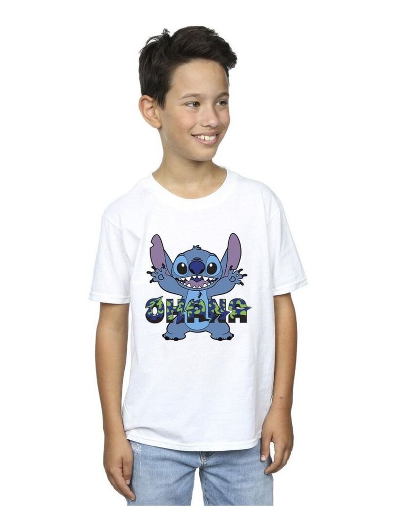 Disney - T-shirt OHANA Blanc - Kiabi