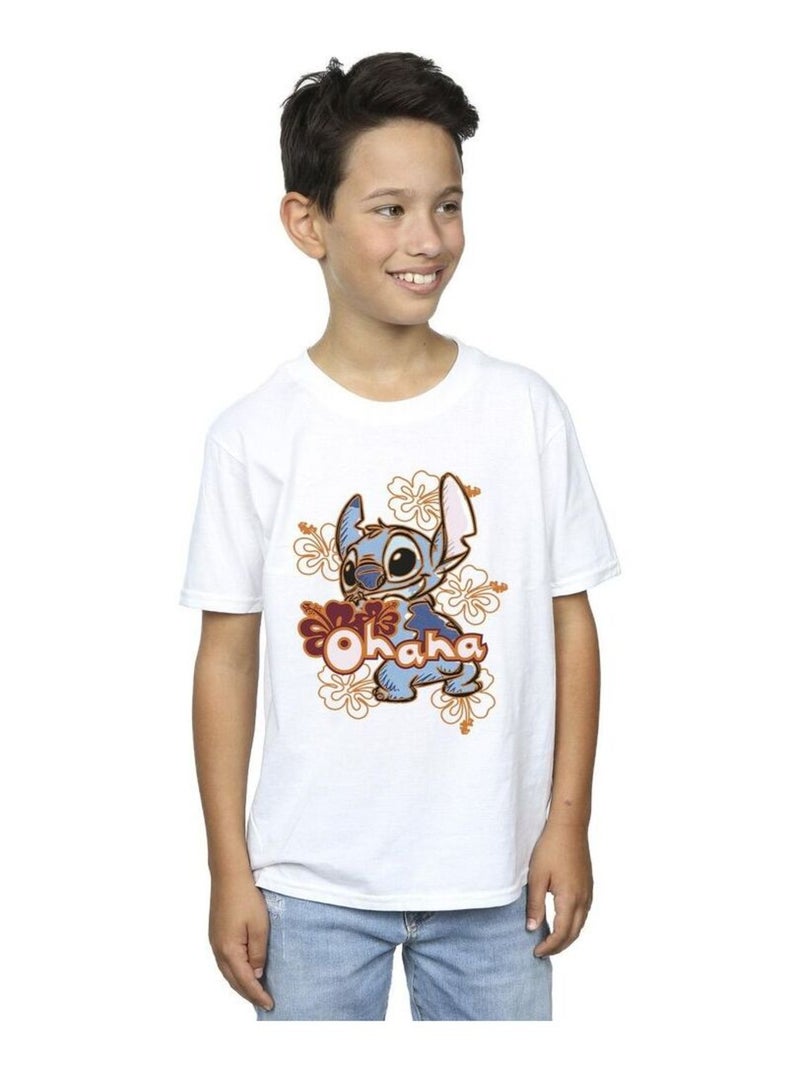 Disney - T-shirt OHANA Blanc - Kiabi
