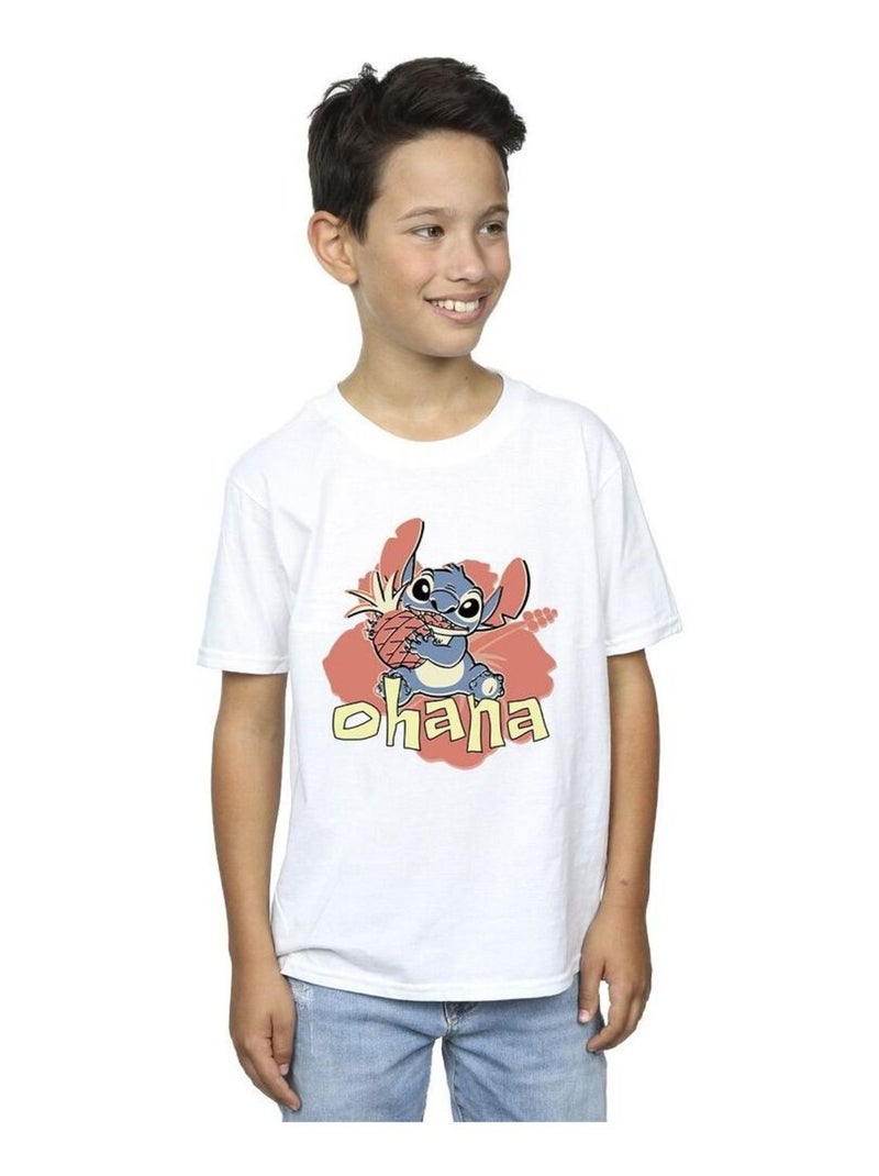 Disney - T-shirt OHANA Blanc - Kiabi