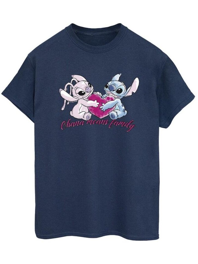 Disney - T-shirt OHANA Bleu marine - Kiabi