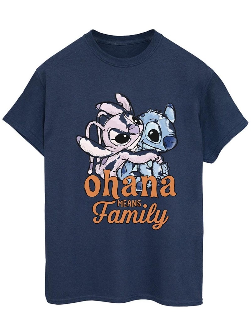 Disney - T-shirt OHANA Bleu marine - Kiabi