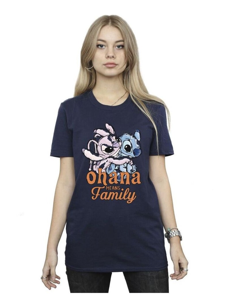 Disney - T-shirt OHANA Bleu marine - Kiabi