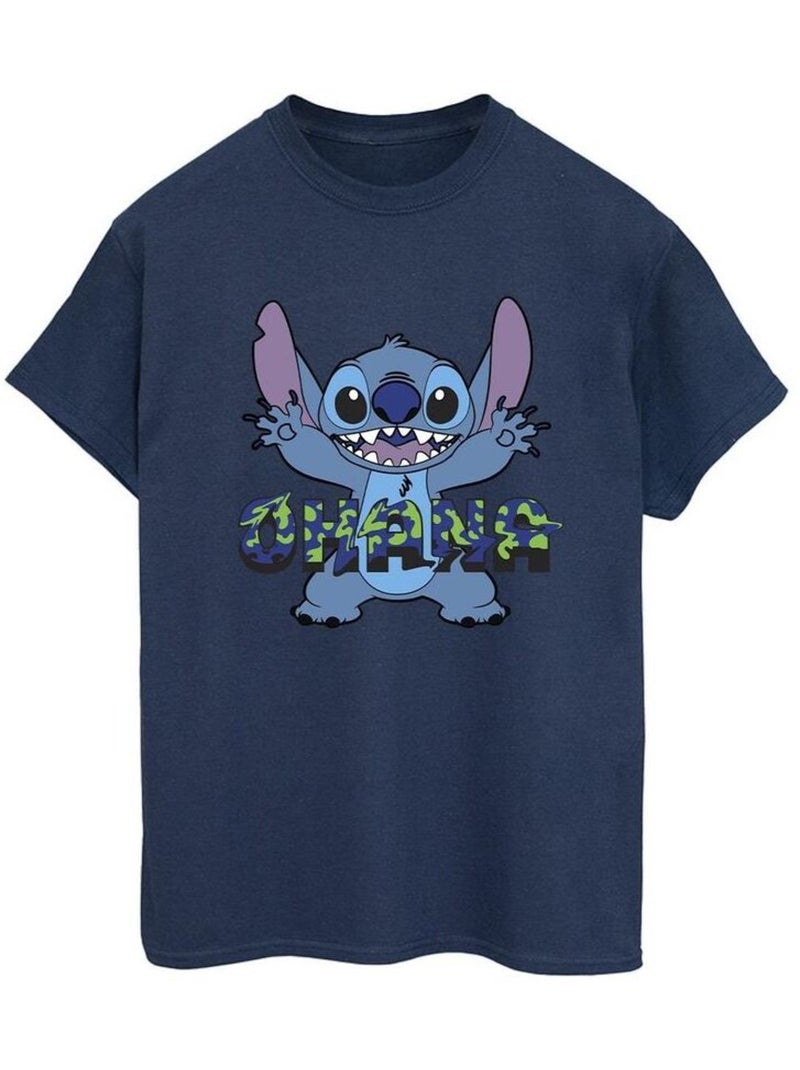 Disney - T-shirt OHANA Bleu marine - Kiabi