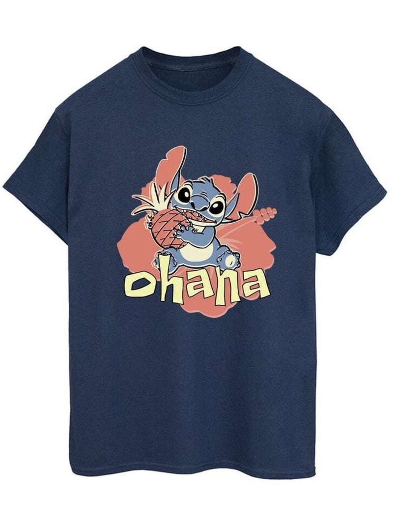 Disney - T-shirt OHANA Bleu marine - Kiabi
