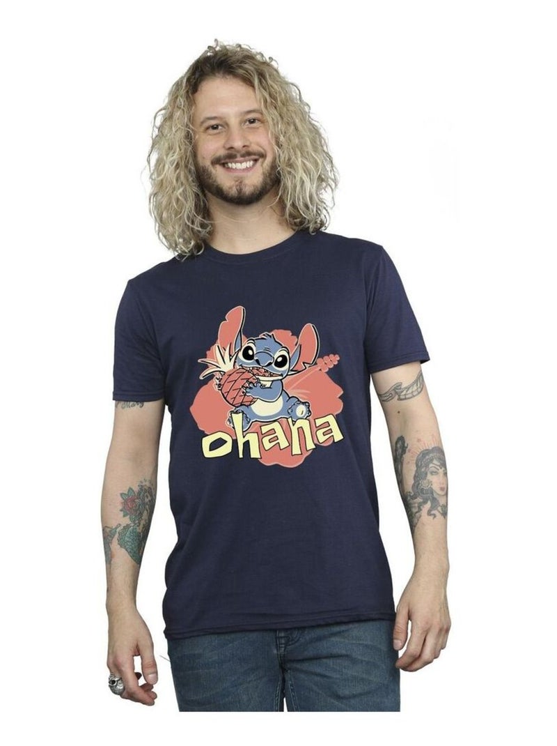 Disney - T-shirt OHANA Bleu marine - Kiabi