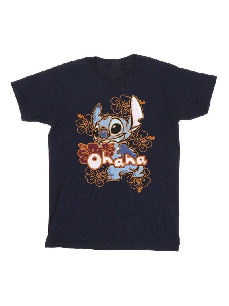 Disney - T-shirt OHANA Bleu marine - Kiabi