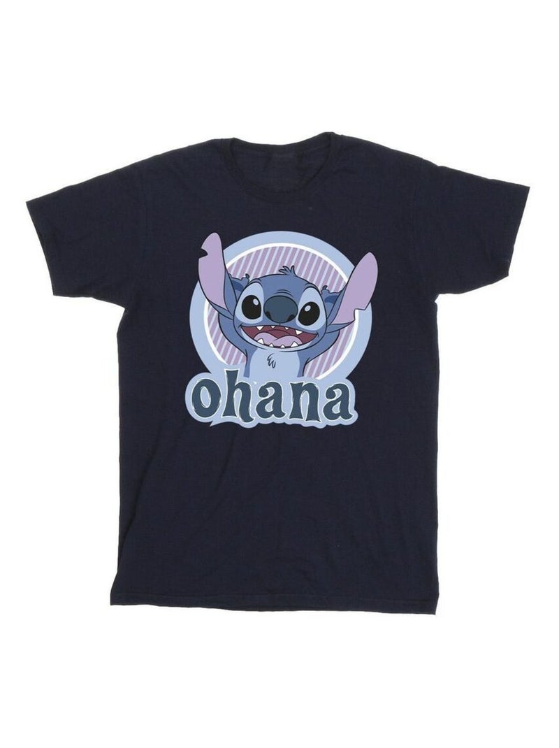 Disney - T-shirt OHANA Bleu marine - Kiabi